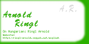 arnold ringl business card